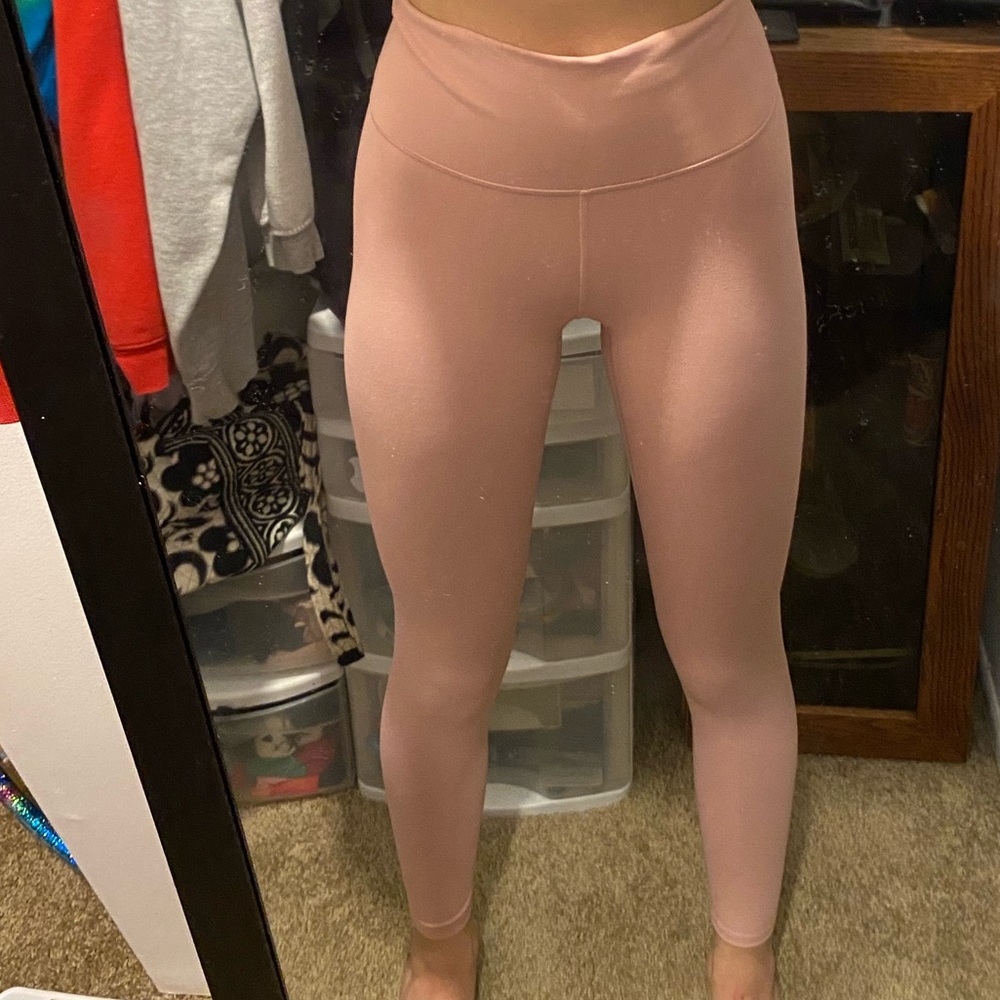 pink high waist fabletics leggings